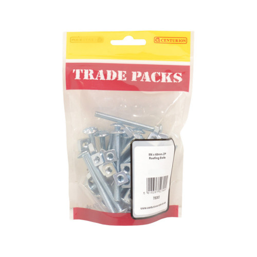 Roofing Bolts - Zinc Plated - M6 x 60mm - (30 PK)
