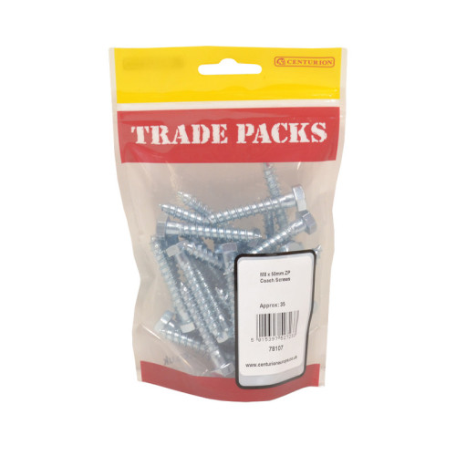 Coach Screws, ZP, M8 x 50mm