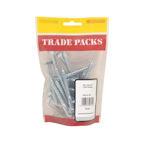 Coach Screws, ZP, M8 x 70mm