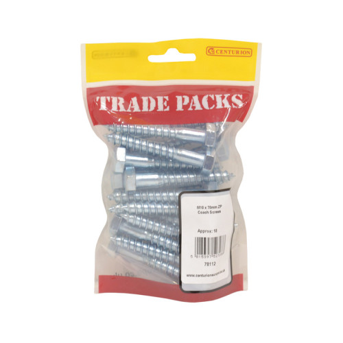 Coach Screws, ZP, M10 x 70mm