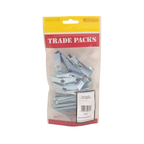 Cavity Toggle Bolt - Zinc Plated - M6 x 75mm - (14 PK)