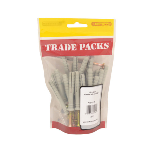 Hammer In Frame Fixings, ZP, M8 x 60mm
