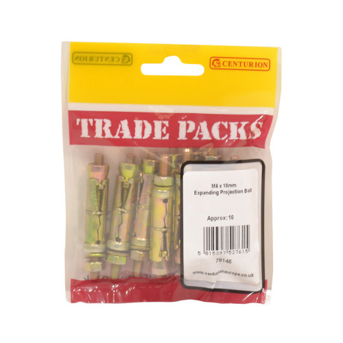 Expanding Projection Bolt, ZP, M6 x 10mm