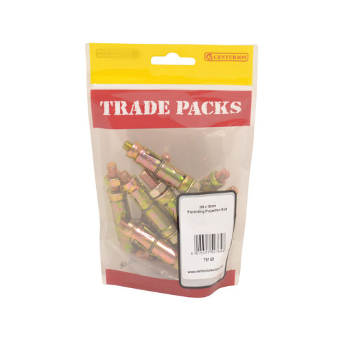Expanding Projection Bolt - Zinc Plated - M8 x 10mm - (8 PK)