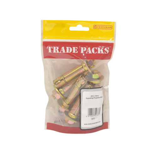 Expanding Projection Bolt - Zinc Plated - M10 x 15mm - (5 PK)