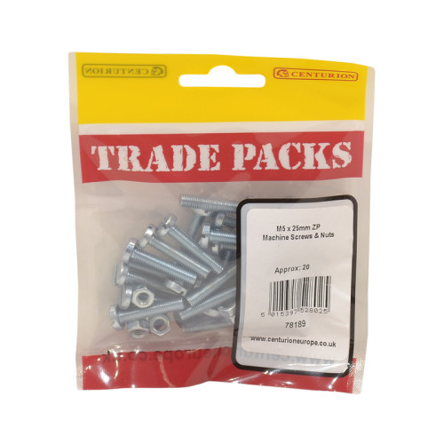Machine Screws & Nuts, ZP, M5 x 25mm