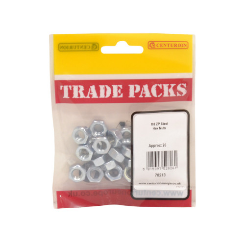 Steel Hex Nuts, ZP, M8