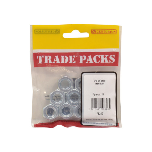 Steel Hex Nuts, ZP, M12