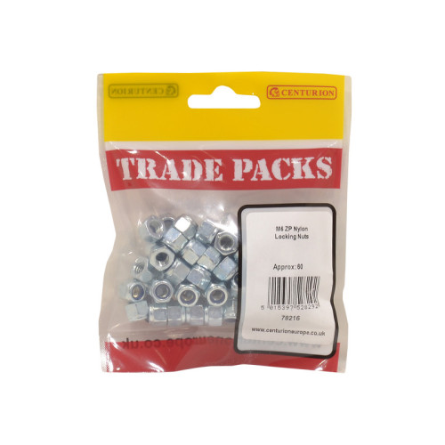 Nylon Locking Nuts, ZP, M6