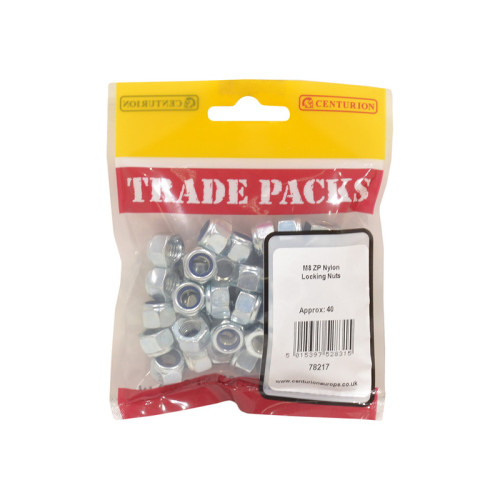 Nylon Locking Nuts, ZP, M8