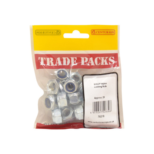 Nylon Locking Nuts, ZP, M10