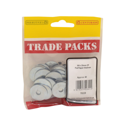 Flat Repair Washers, ZP, M6 x 25mm