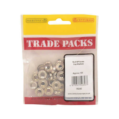 Screw Cup Washers, NP, No 8
