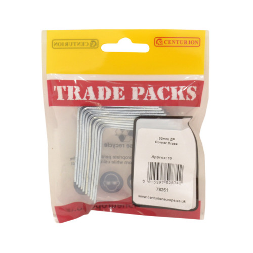 Corner Brace, ZP, 50mm 