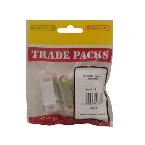 Magnetic Catch, White Medium, 45mm 