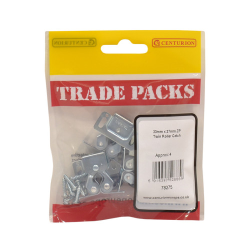Twin Roller Catch, ZP, 3mm x 27mm