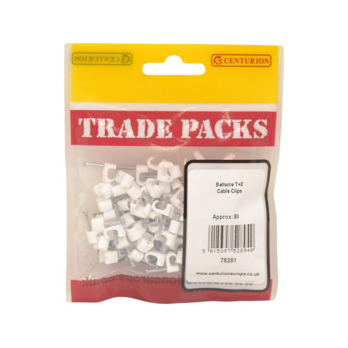 Bellwire Cable Clips - White - (80 PK)