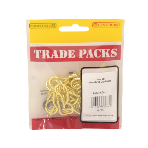 Shouldered Cup Hooks, EB, 19mm