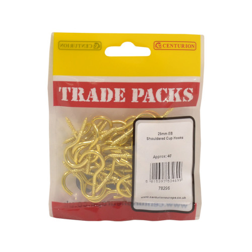Shouldered Cup Hooks, EB, 25mm