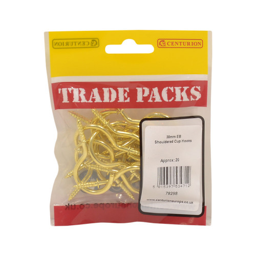 Shouldered Cup Hooks, EB, 38mm