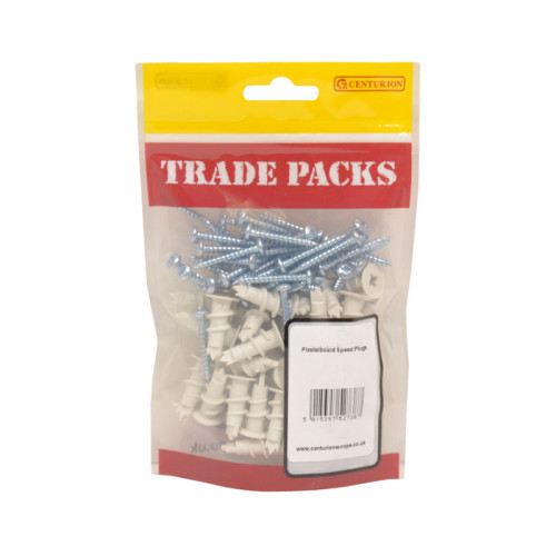 Plasterboard Speed Plugs, Nylon, 25mm