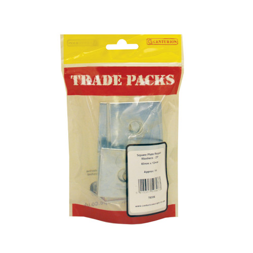 Square Plate Repair Washers, ZP, 12mm x 50mm