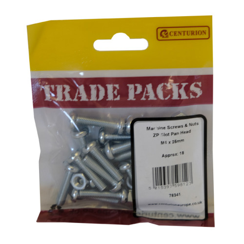 Machine Screws & Nuts. ZP, M6 x 25mm