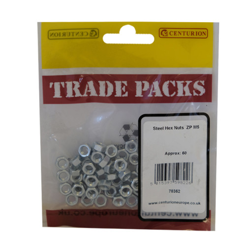 Steel Hex Nuts, ZP, M5