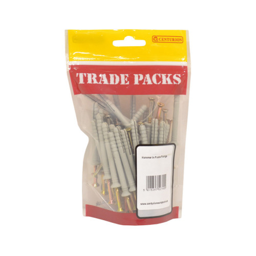 Hammer In Frame Fixings, ZP, M6 x 40mm