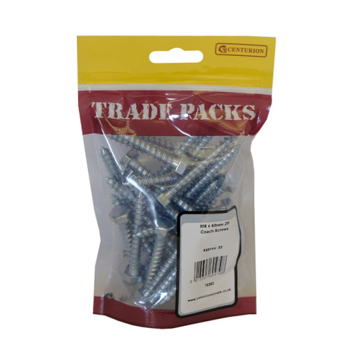 Coach Screws, ZP, M8 x 60mm