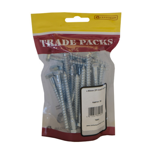 Coach Screws, ZP, M8 x 80mm