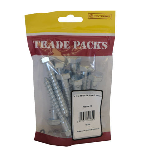 Coach Screws, ZP, M12 x 80mm