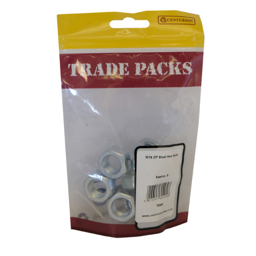 Steel Hex Nuts, ZP, M16