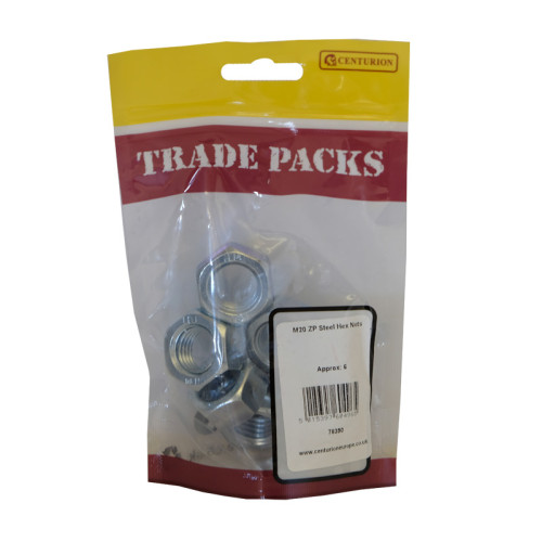 Steel Hex Nuts, ZP, M20