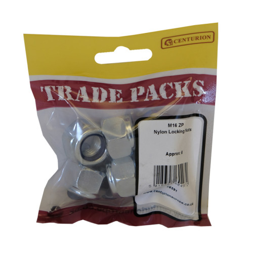 Nylon Locking Nuts, ZP, M16