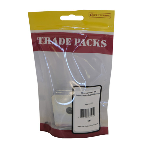 Square Plate Repair Washers, ZP, 10mm x 50mm