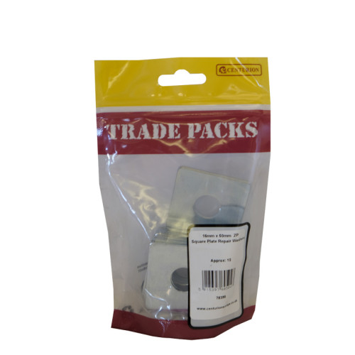 Square Plate Repair Washers, ZP, 16mm x 50mm