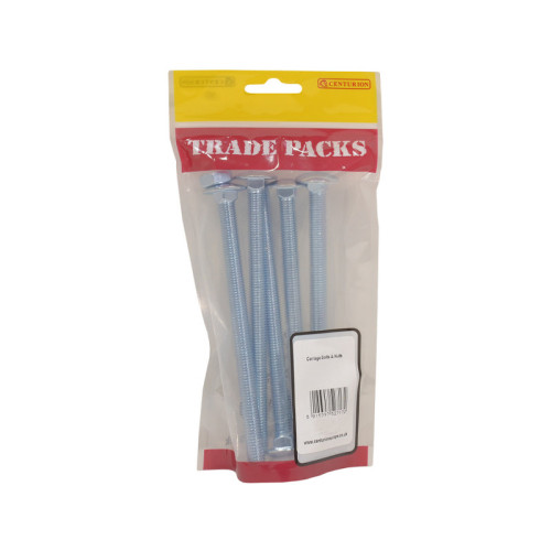 Carriage Bolts & Nuts Small, ZP, M12 x 130mm 