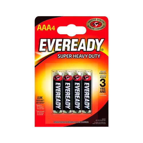 Eveready S3927 AAA Super Zinc Batteries, 4 Pack