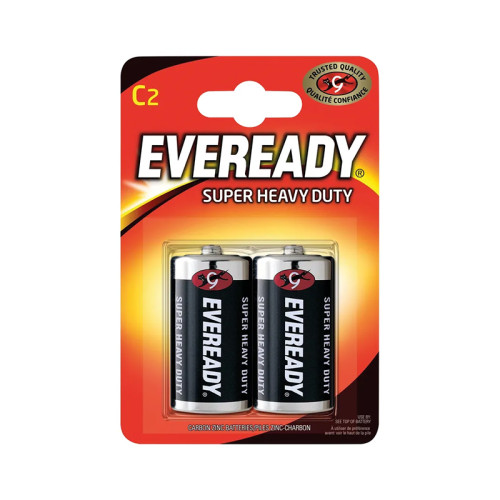 Eveready S3952 C Super Zinc Batteries, 2 Pack