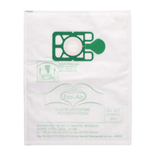 NUMATIC NVM-1CH HEPAFLOW DUST BAG 9LTRS