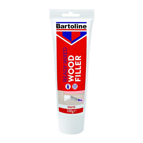 Bartoline Flexible Ready Mixed Wood Filler, White (330g)