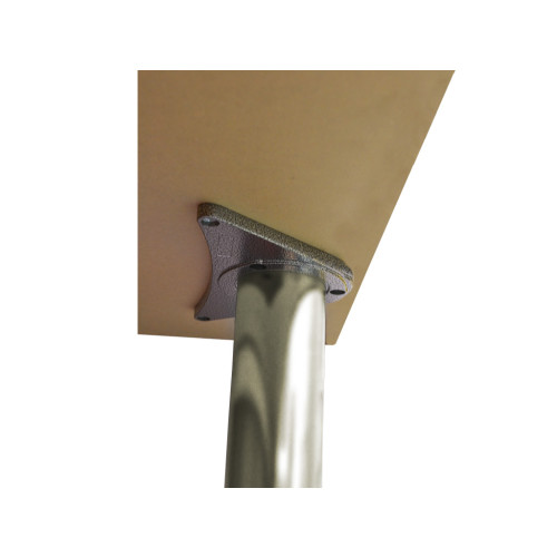 Worktop Support Leg - Brushed Nickel - 870mm Length x 60mm Diameter