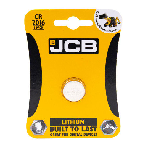 JCB Coin Cell Battery CR2016, Single