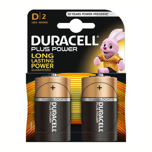 Duracell D Batteries, 2 Pack