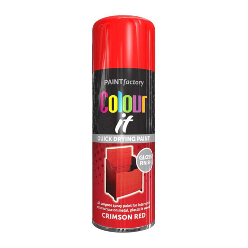 Paint Factory Colour It Gloss Paint, Red (400ml)