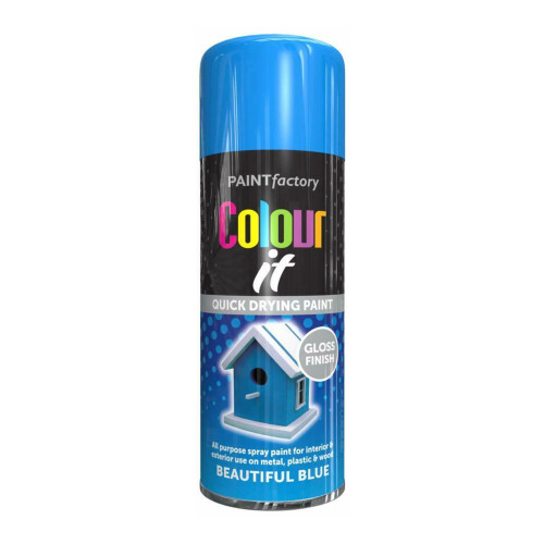 Paint Factory Colour It Gloss Paint, Mid Blue (400ml)