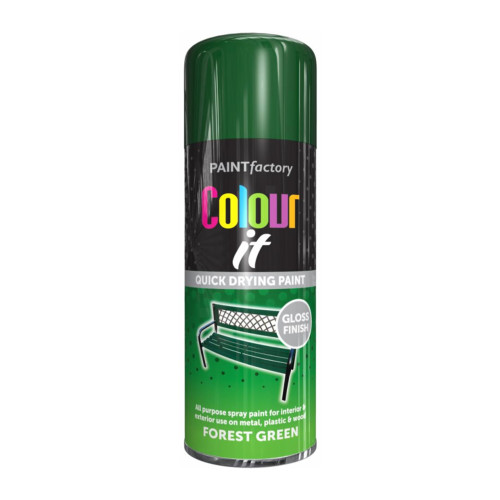Paint Factory Colour It Gloss Paint, Forest Green (400ml)