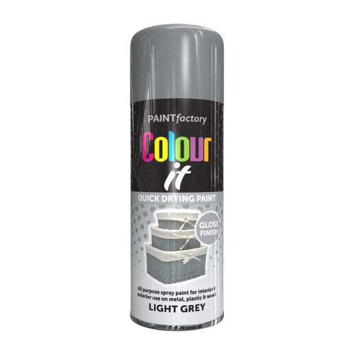 Paint Factory Colour It Gloss Paint, Light Grey (400ml)