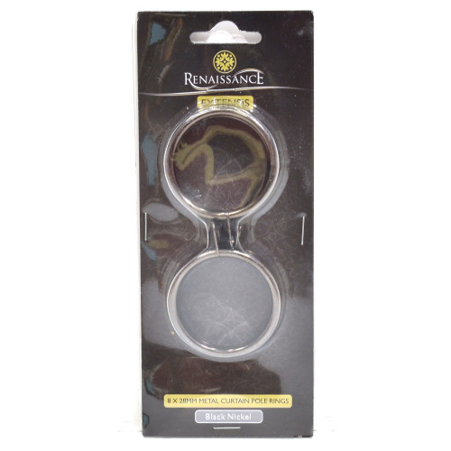 Renaissance Ball Rings Black Nickel 8pk 28/25mm